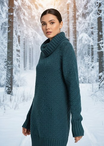 Örgü mini elbise - Görsel 6