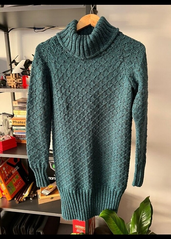 Örgü mini elbise - Görsel 5