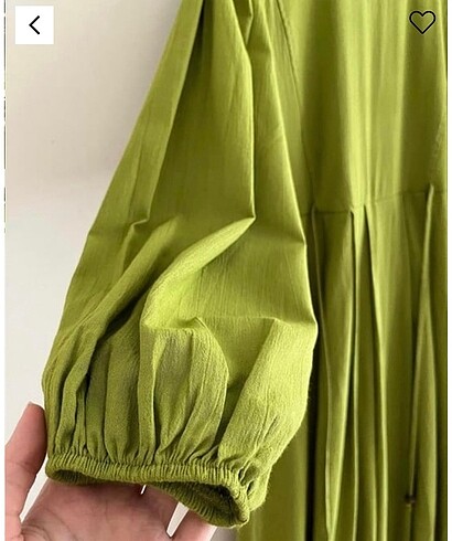 38 Beden yeşil Renk Tesettür keten elbise