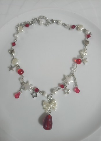 Star red Y2k kolye - Görsel 3