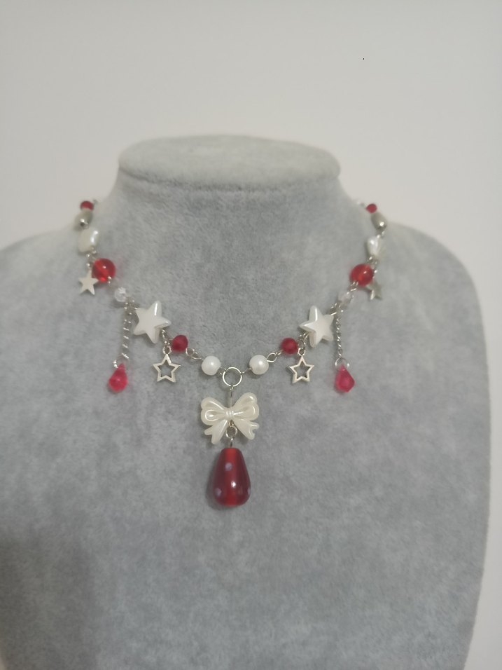 Star red Y2k kolye - Görsel 4