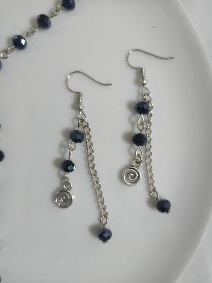 Spiralli kolye bileklik set - Görsel 3