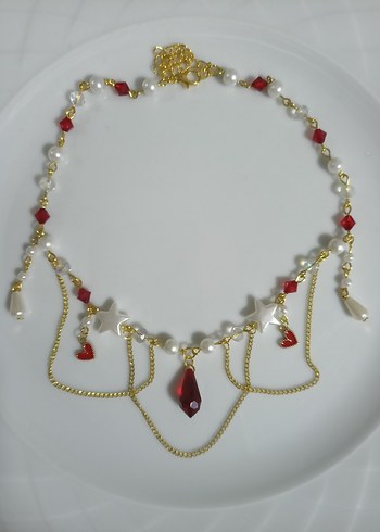 Red Y2k kolye - Görsel 5