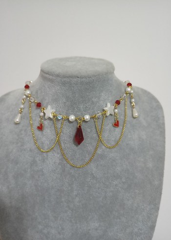 Red Y2k kolye - Görsel 4