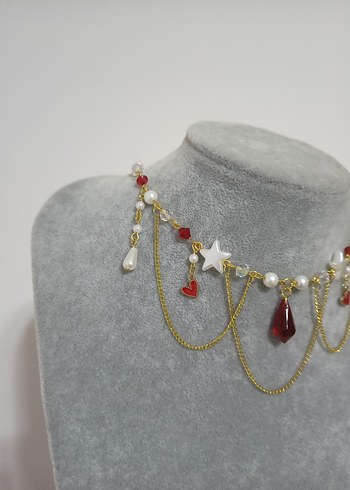 Red Y2k kolye - Görsel 2