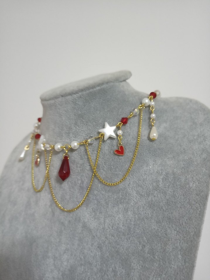 Red Y2k kolye - Görsel 3
