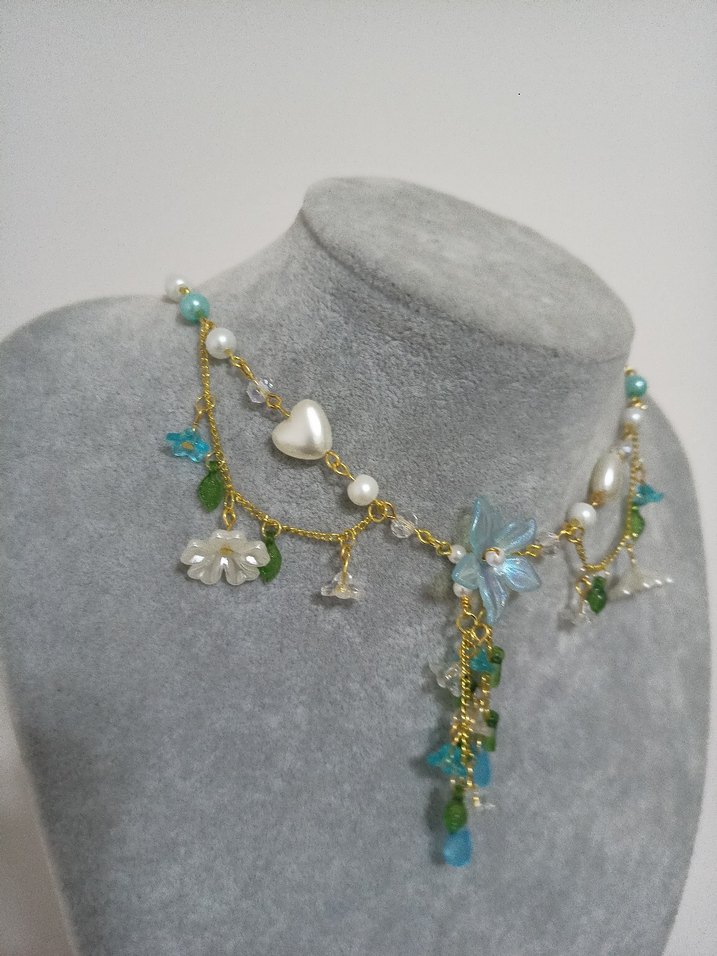 Fairycore blue kolye - Görsel 3