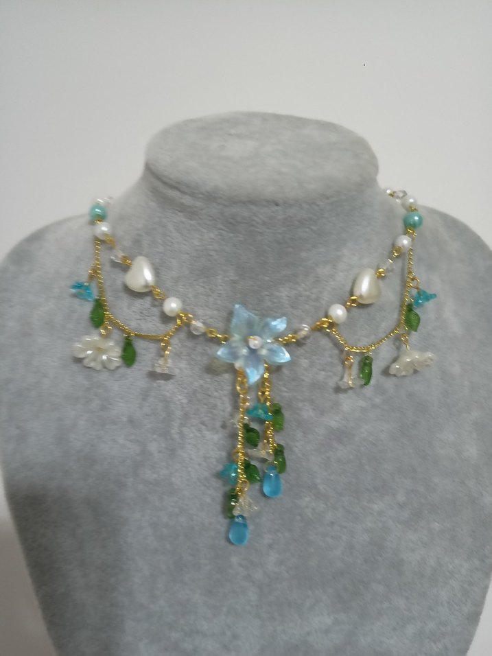 Fairycore blue kolye - Görsel 5