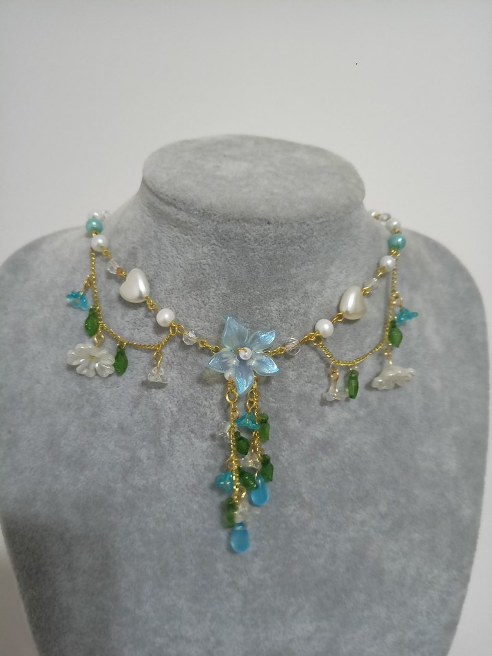 Fairycore blue kolye - Görsel 4