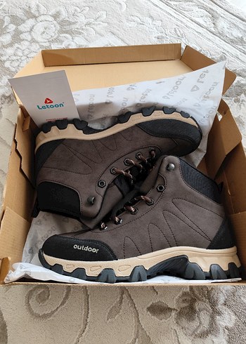 LETOON  Kahverengi Bağcıklı Erkek Botu - Görsel 8