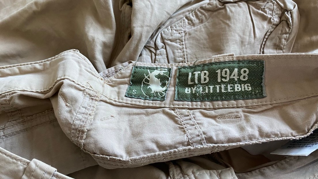 Bej Erkek Keten Midi Şort - Görsel 3