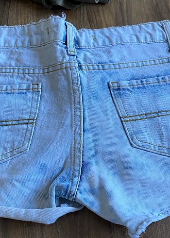 Kadın Mavi Mini Kot Şort - Görsel 5