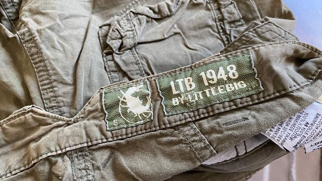 Bej Keten Düğmeli Erkek Şort - Görsel 3