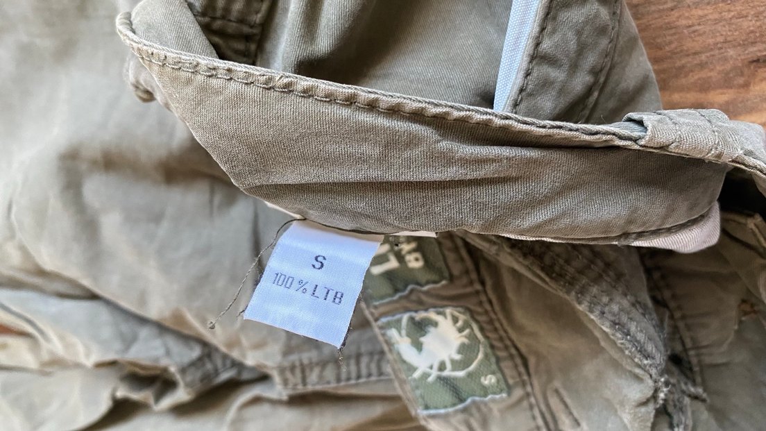 Bej Keten Düğmeli Erkek Şort - Görsel 4