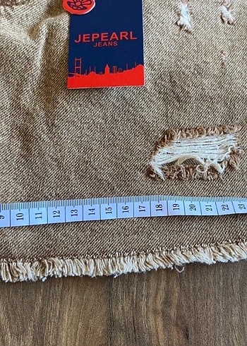 Kadın Kahverengi Kot Şort - Görsel 8