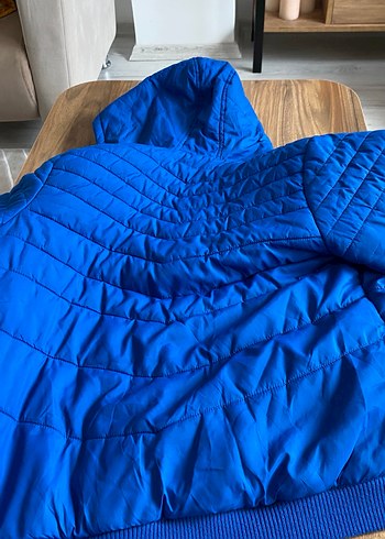 Parlak Mavi Erkek Çocuk Fermuarlı Mont - Görsel 3