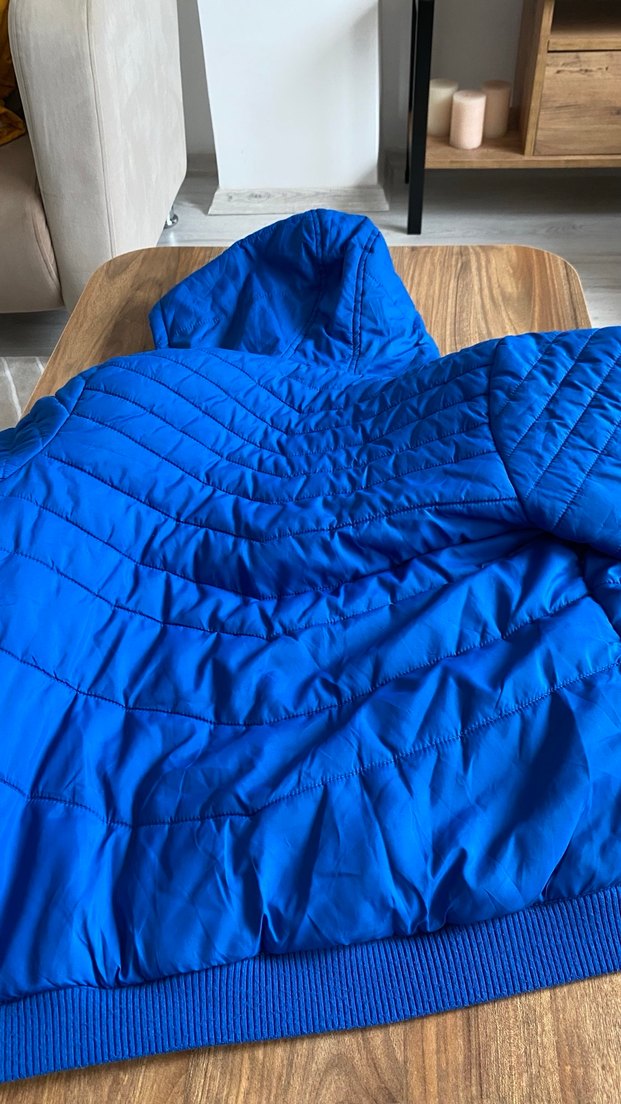 Parlak Mavi Erkek Çocuk Fermuarlı Mont - Görsel 3