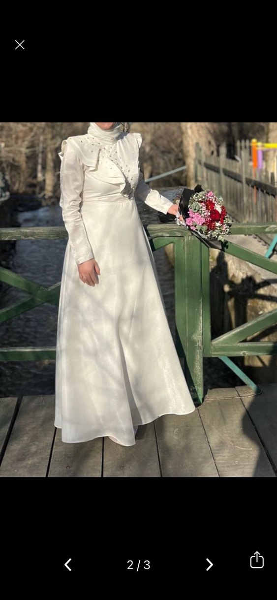 Tesettür Nikah Elbisesi - Görsel 2