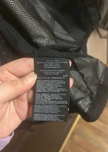 l Beden siyah Renk Jack wolfskin unisex yağmurluk