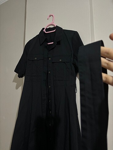 xl Beden Defacto 42 beden kadın siyah kuşaklı elbise