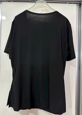 Zara Siyah V Yakalı Kısa Kollu Bluz