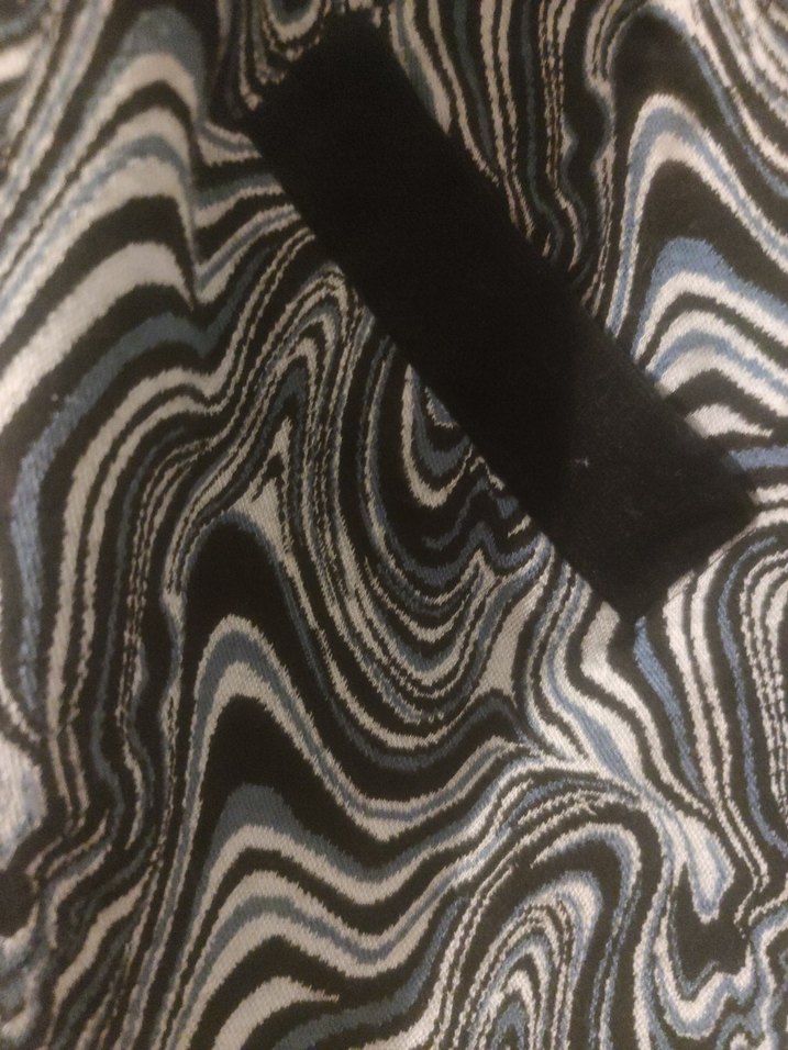 Zebra Desenli Siyah Midi Kadın Ceket - Görsel 2