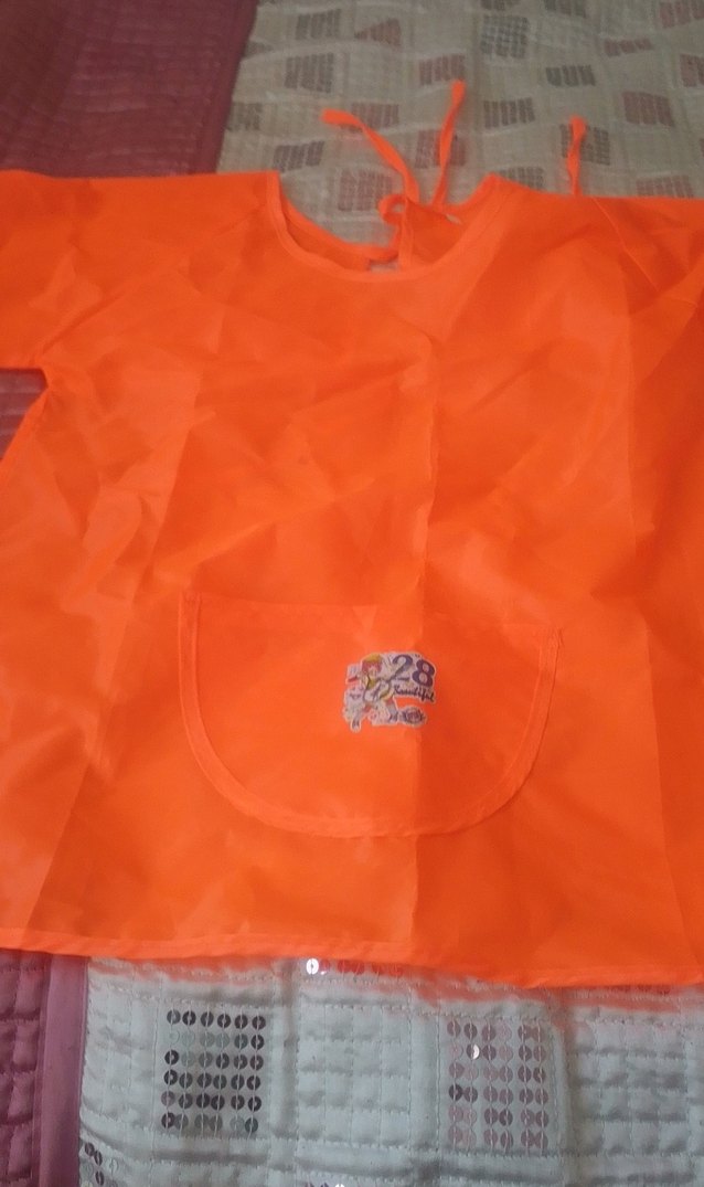 Turuncu Baskılı Boyama Önlüğü - Görsel 3