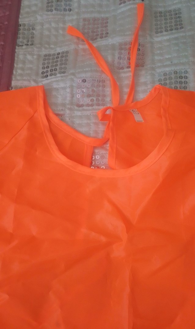 Turuncu Baskılı Boyama Önlüğü - Görsel 2