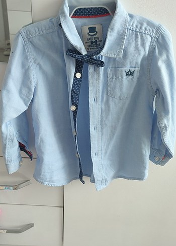LC Waikiki Mavi Denim Erkek Çocuk Gömlek