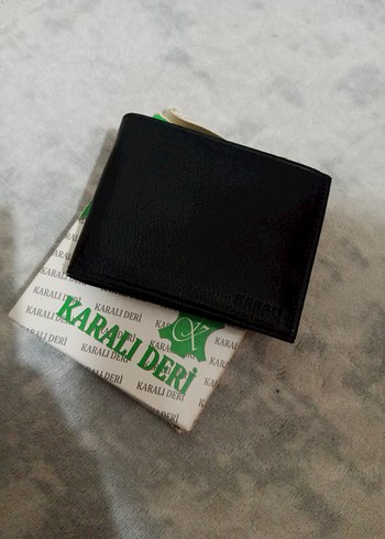 Karalı Deri Siyah Erkek Cüzdan