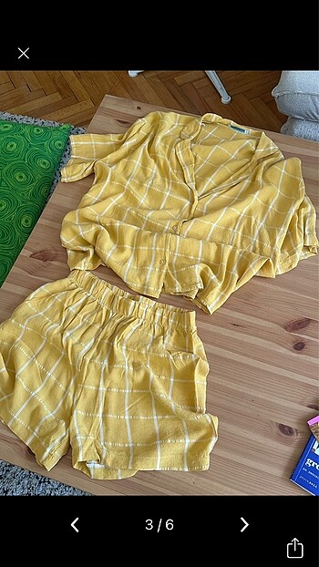 s Beden Alaçatı şort gömlek takım