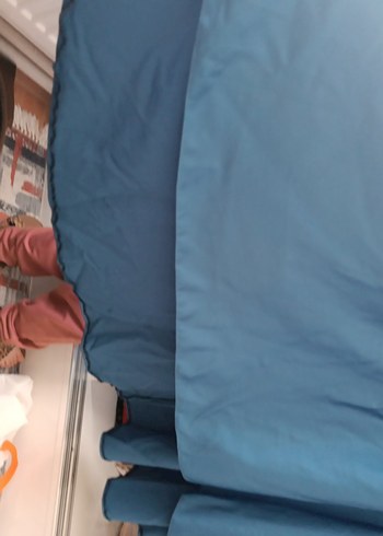 Mavi Drapeli Uzun Kadın Elbise - Görsel 3