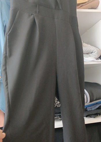 Kadın Siyah uzun tulum - Görsel 3