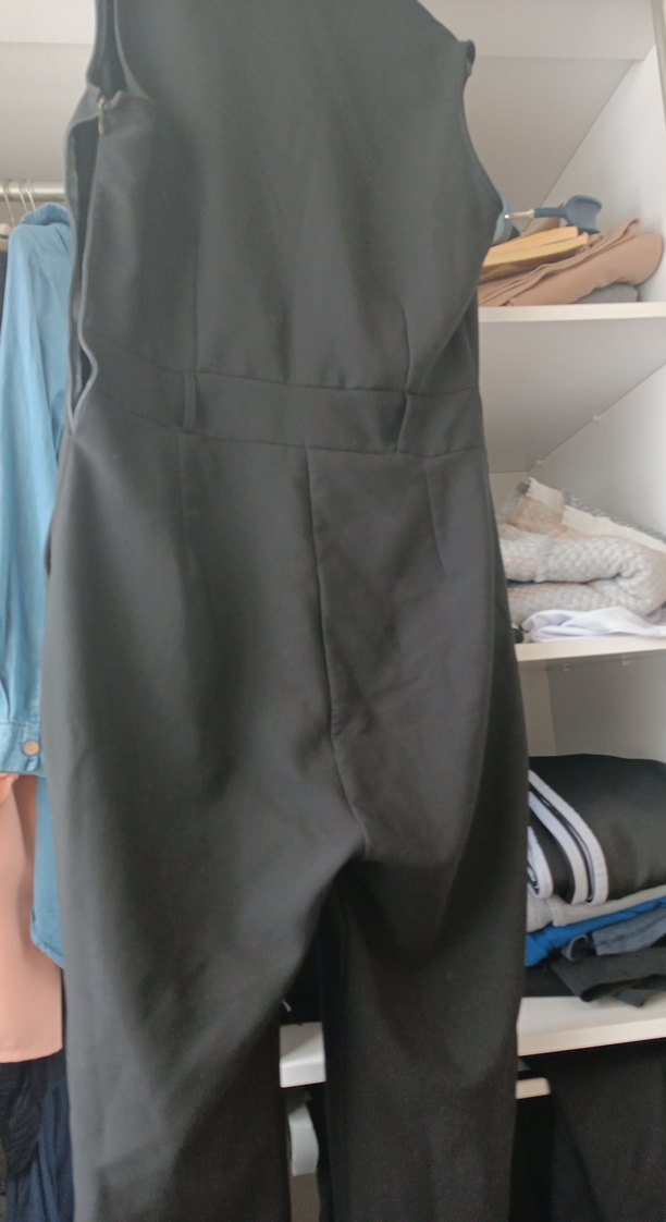 Kadın Siyah uzun tulum - Görsel 4