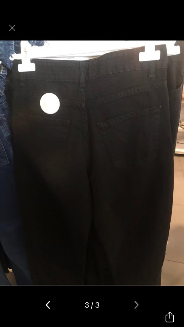 Şık Siyah Denim Jean Pantolon — görsel 3/4