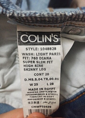 32 Beden mavi Renk Colin's 760 Diana Yüksek bel mavi kadın Jean pantolon