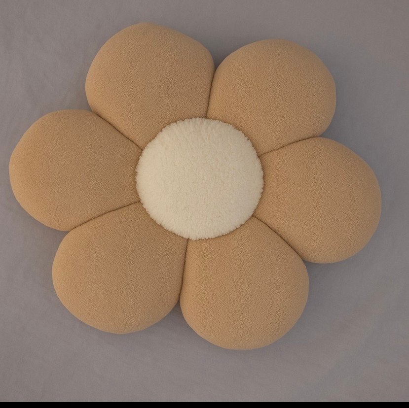 Bej Renkli Çiçek Yastık 1 adet - Görsel 2