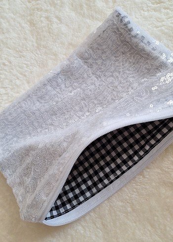 Payetli Renkli Çanta Makyaj Çantası & Kalemlik - Görsel 7