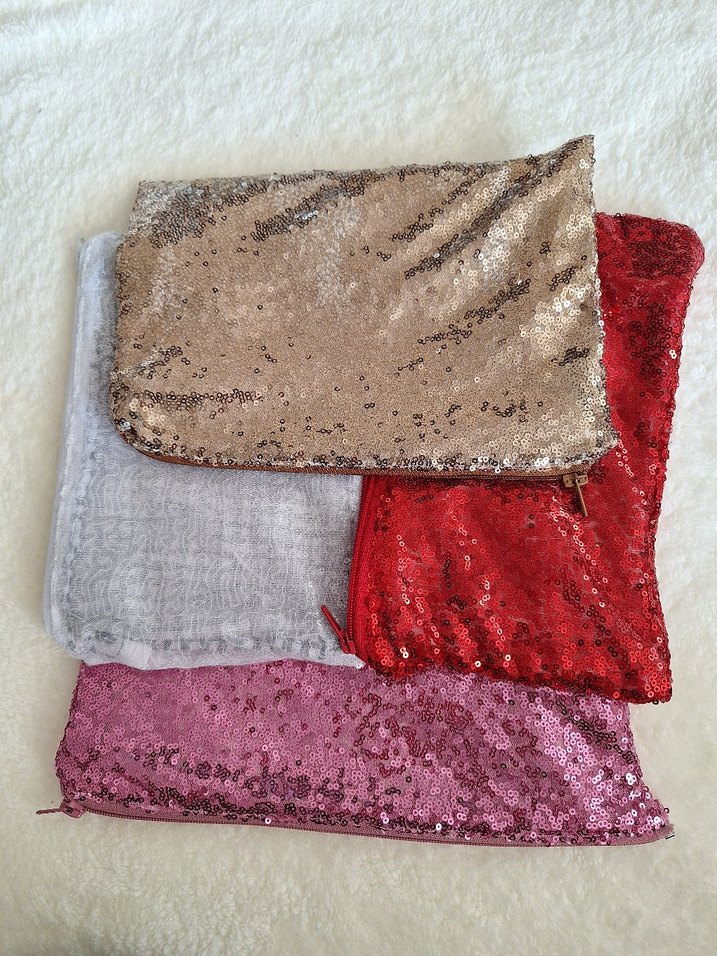 Payetli Renkli Çanta Makyaj Çantası & Kalemlik - Görsel 3