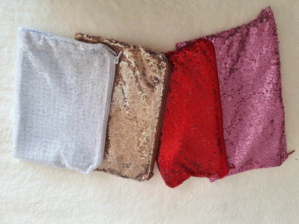 Payetli Renkli Çanta Makyaj Çantası & Kalemlik - Görsel 2