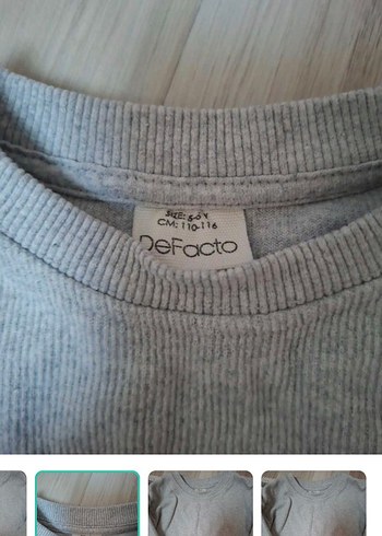 Defacto Gri Bisiklet Yaka Sweatshirt