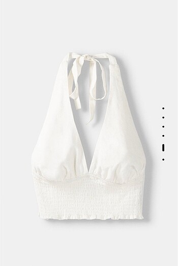 bershka keten crop top