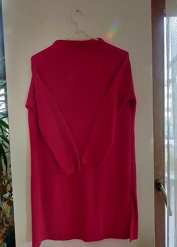 Diğer Kırmızı XL yün polyester elbise.Yeni.
