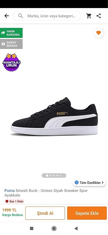 41 Beden Puma lifestyle smash buck