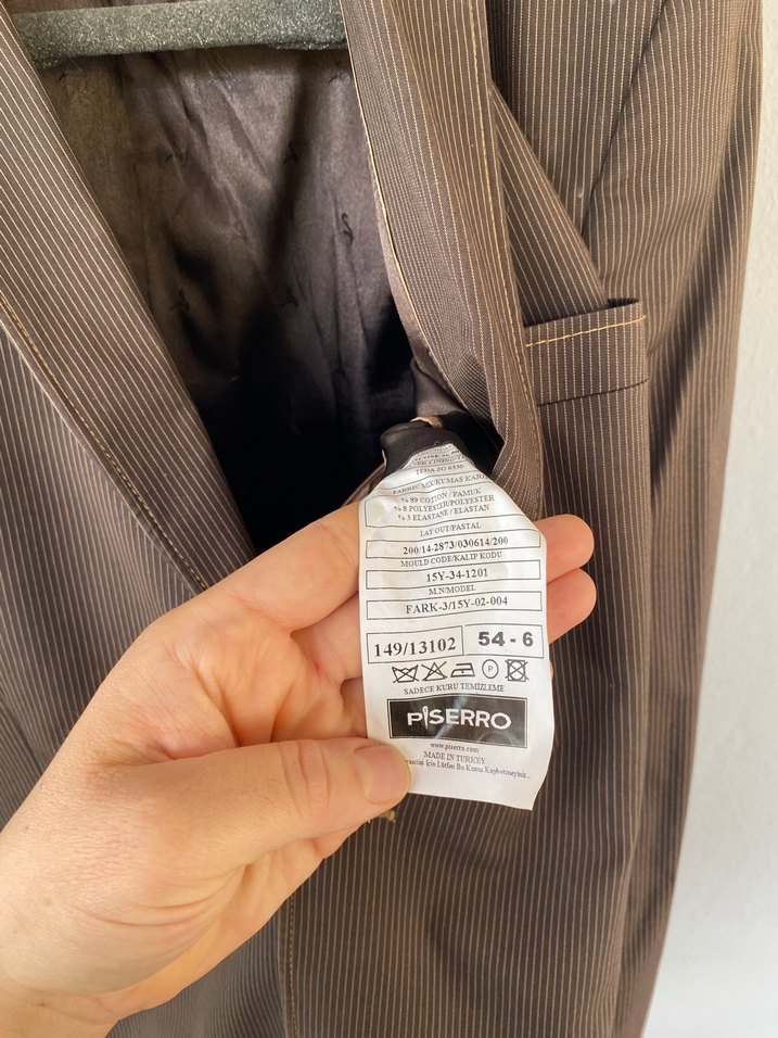 Kahverengi Erkek Kruvaze Ceket piserro - Görsel 3