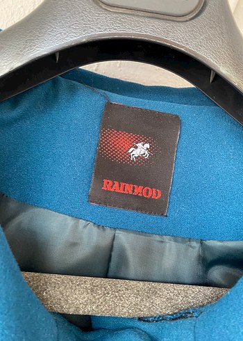 Düğmeli Mavi Kadın Kaban - Görsel 4