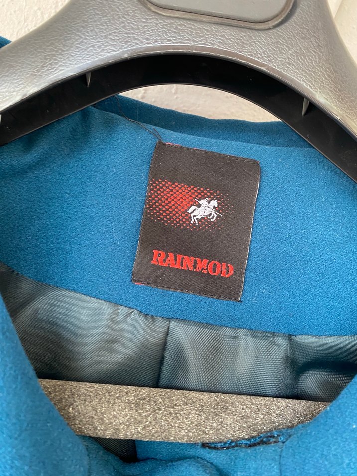 Düğmeli Mavi Kadın Kaban - Görsel 4