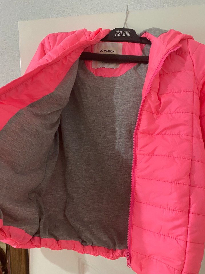 Kız Çocuk Pembe Fermuarlı Mont - Görsel 2