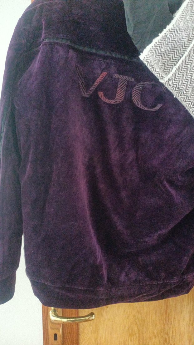 mor VCJ marka kadın kadife mont - Görsel 4