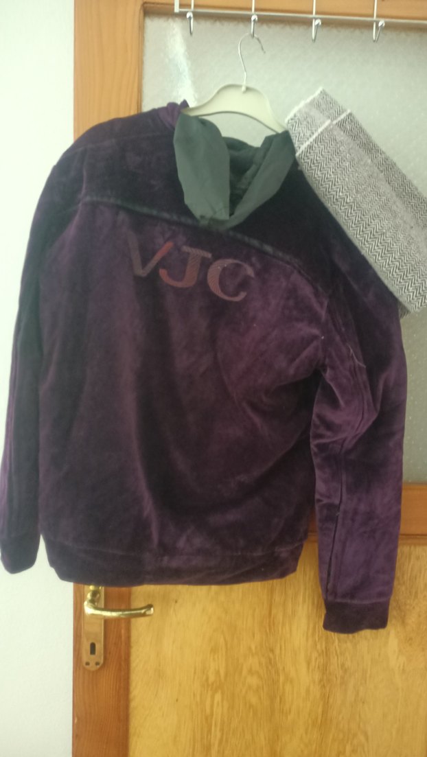 mor VCJ marka kadın kadife mont - Görsel 5